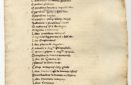 Inventario della biblioteca (1487-1497)